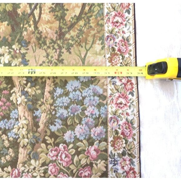 NWT Vintage European Corona Decor Garden Wall Tapestry w/Hooks 33-1/2" x 43" - Picture 13 of 14